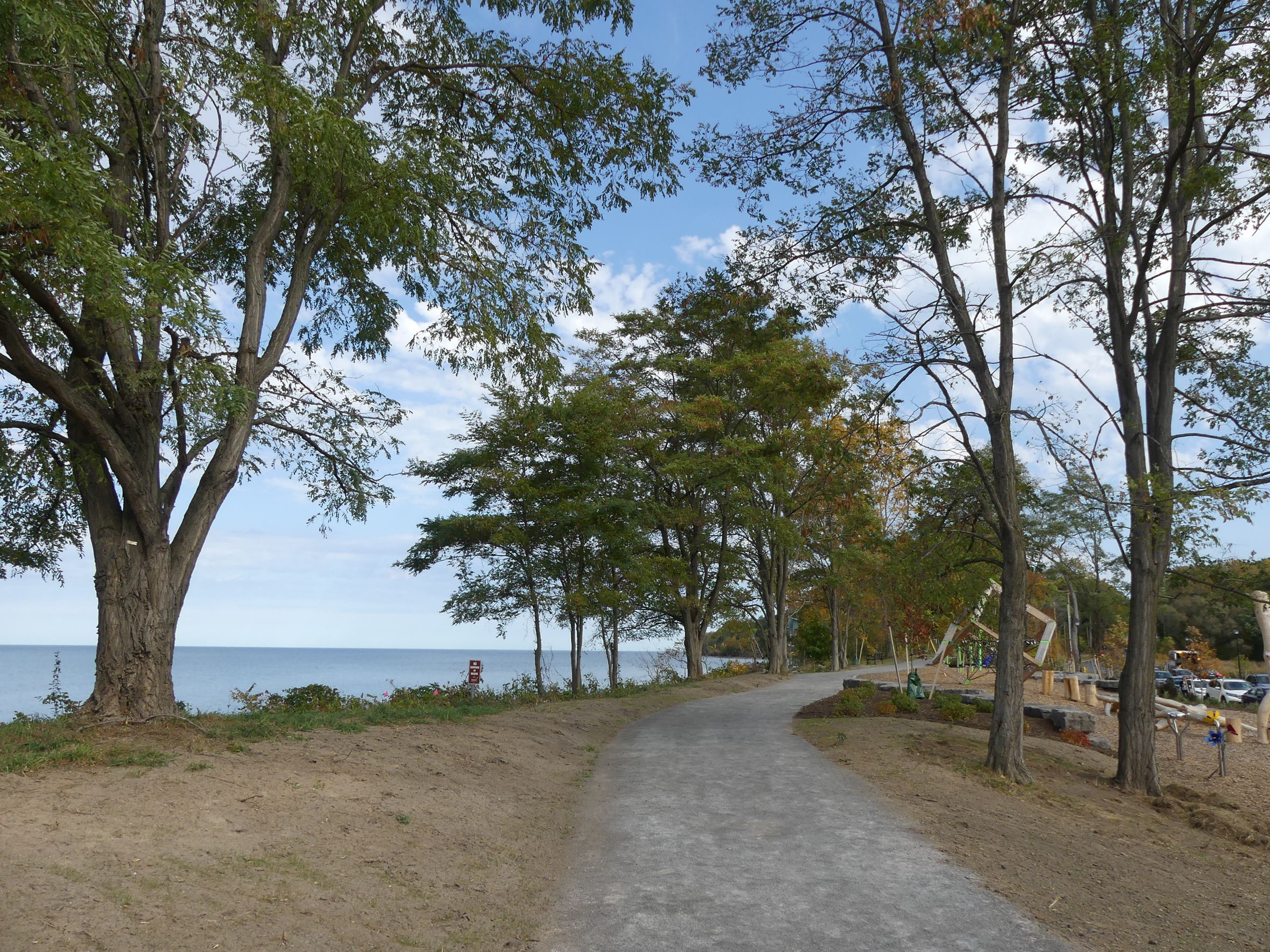 Path at Sandbar Park facing play area